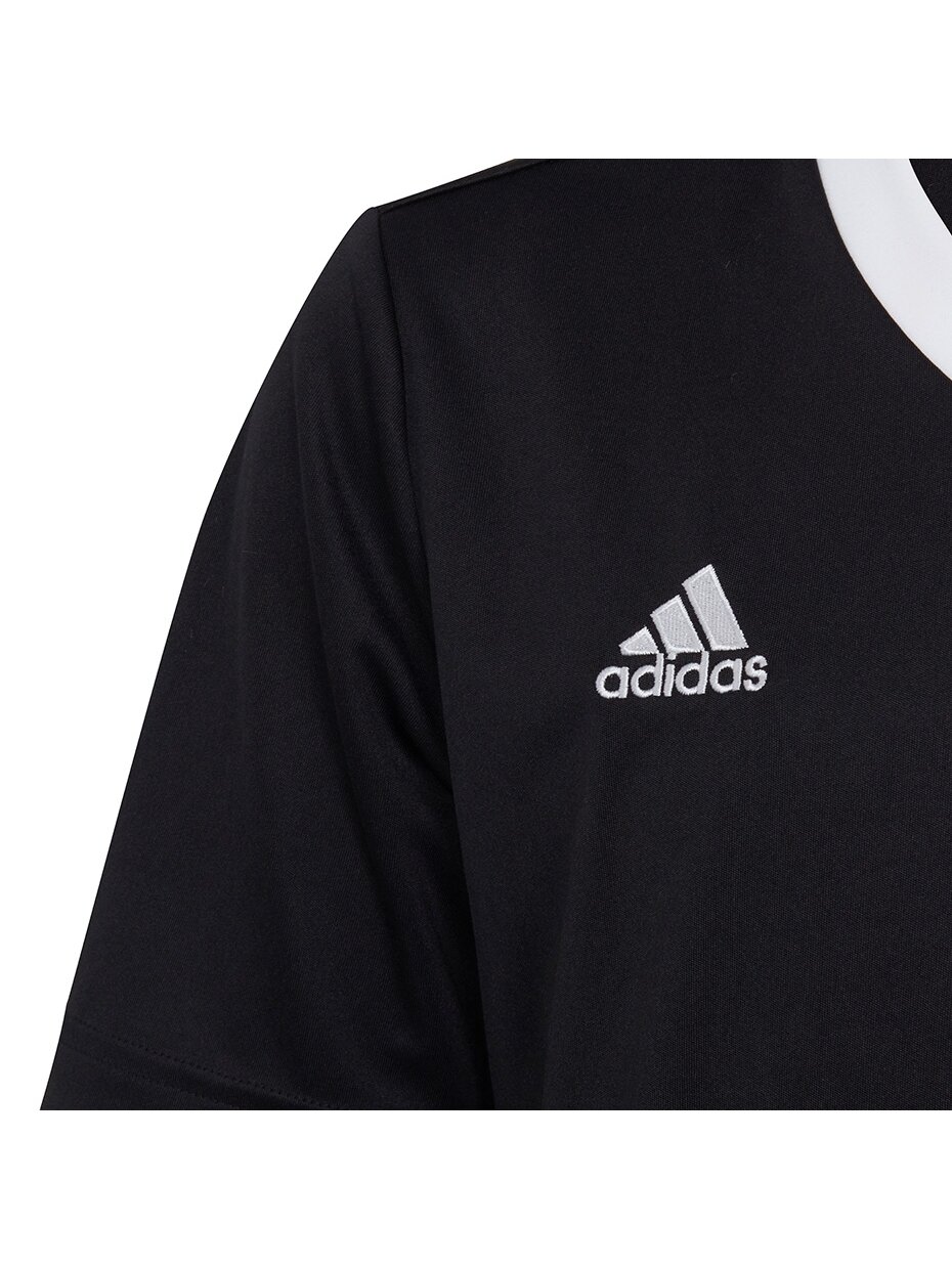 Adidas Entrada 22 Jsy vaikiški marškinėliai, juodi H57497 2 Adidas Entrada 22 Jsy vaikiški marškinėliai, juodi H57497 2