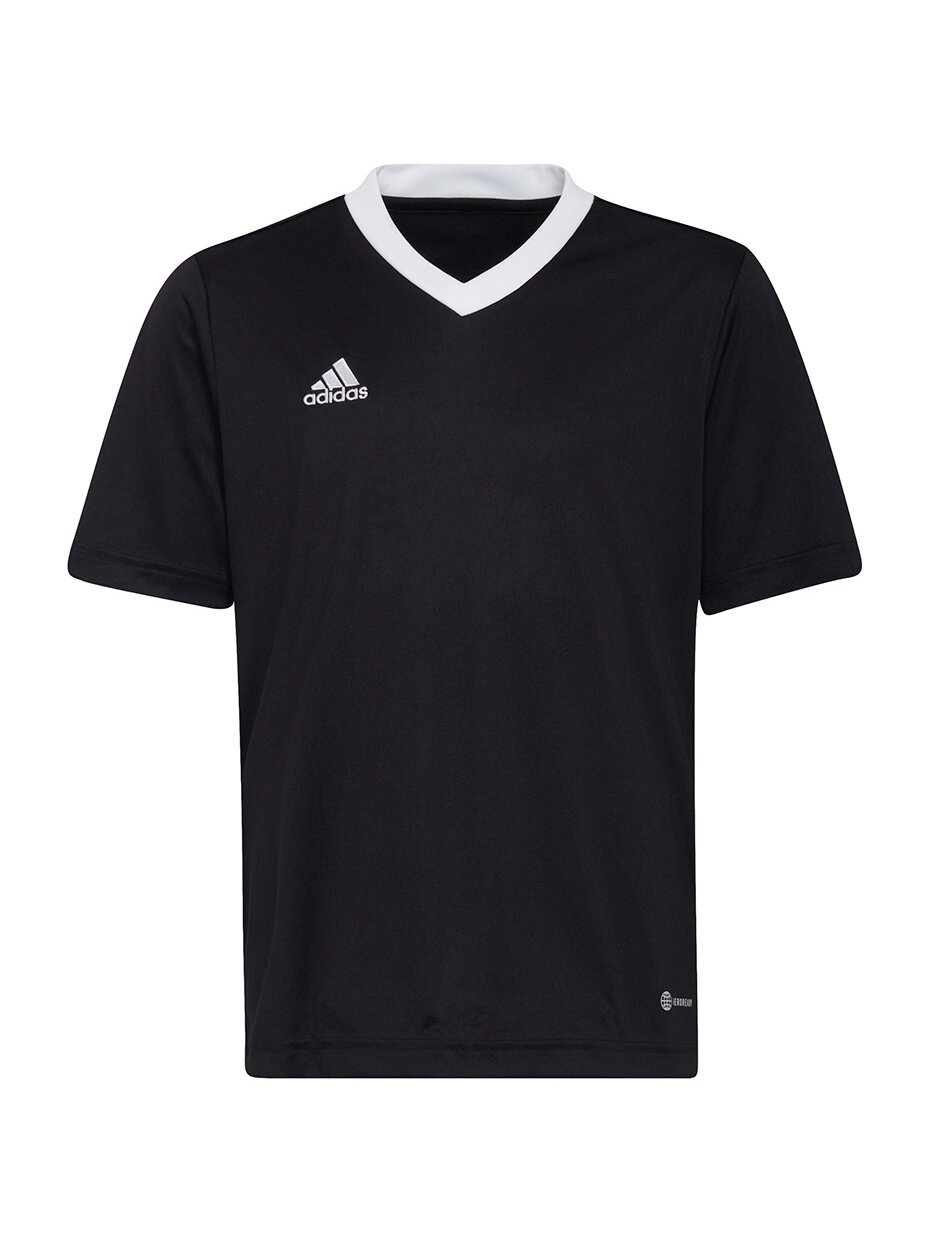 Adidas Entrada 22 Jsy vaikiški marškinėliai, juodi H57497 Adidas Entrada 22 Jsy vaikiški marškinėliai, juodi H57497