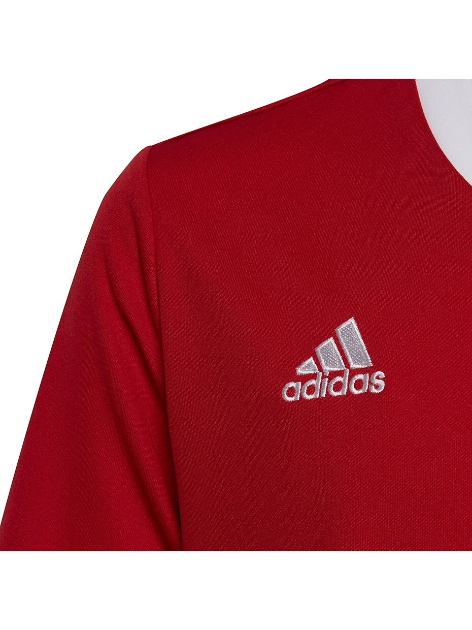 Adidas Entrada 22 Jsy vaikiški marškinėliai, raudoni H57496 2 Adidas Entrada 22 Jsy vaikiški marškinėliai, raudoni H57496 2