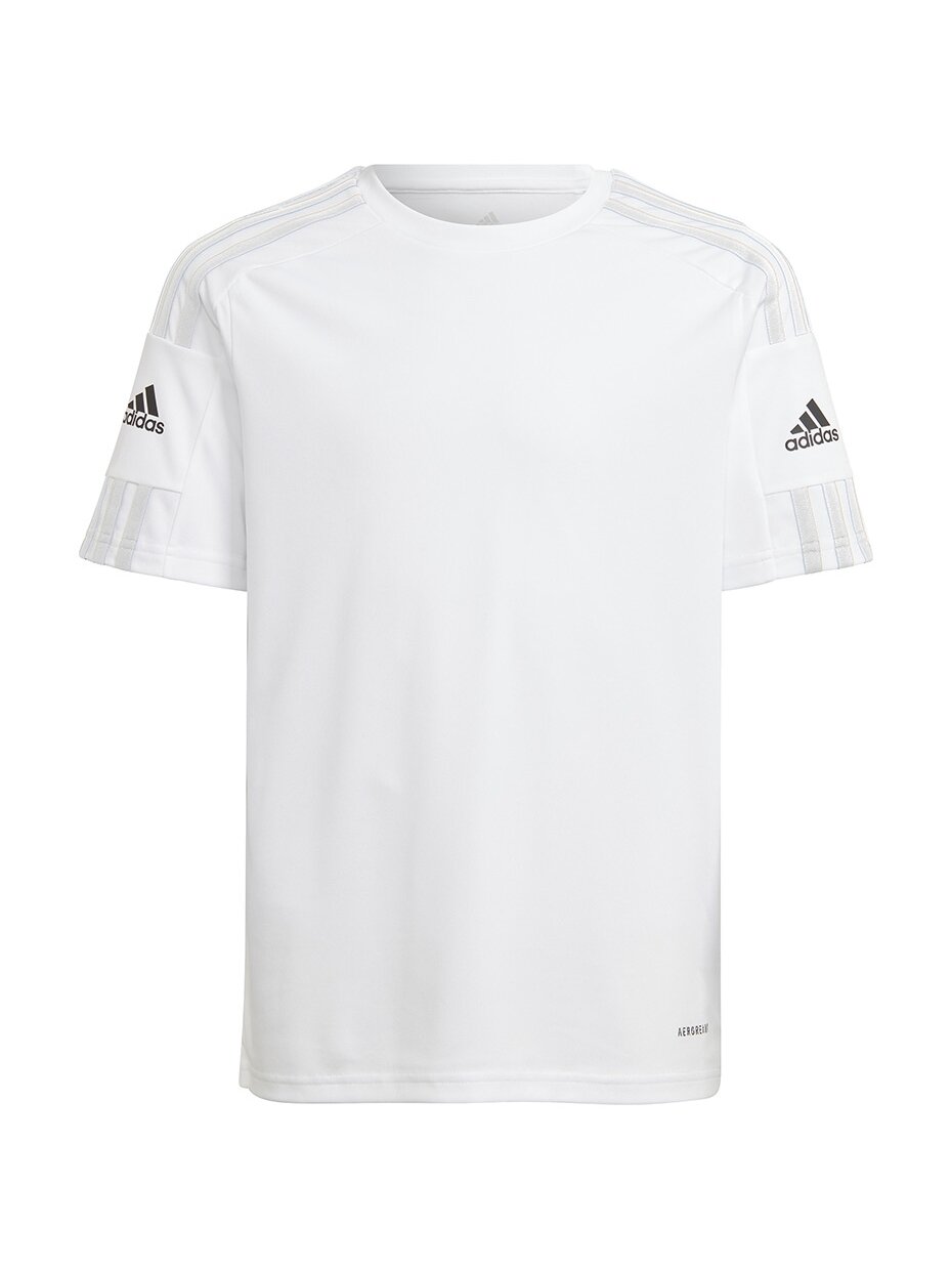 Adidas Squadra 21 Jersey vaikiški marškinėliai, balti GN5740 Adidas Squadra 21 Jersey vaikiški marškinėliai, balti GN5740