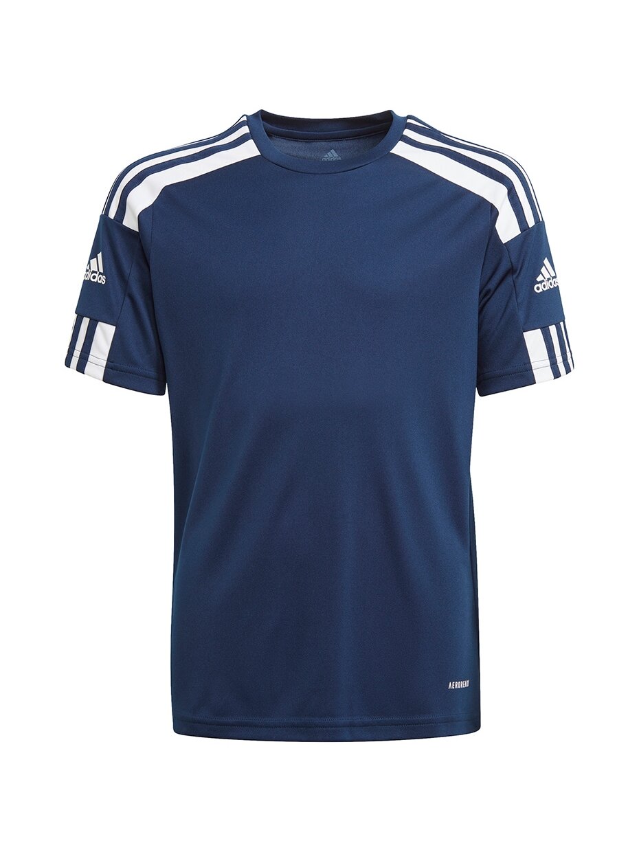 Adidas Squadra 21 Jersey Youth vaikiški marškinėliai, tamsiai mėlyni GN5745 Adidas Squadra 21 Jersey Youth vaikiški marškinėliai, tamsiai mėlyni GN5745