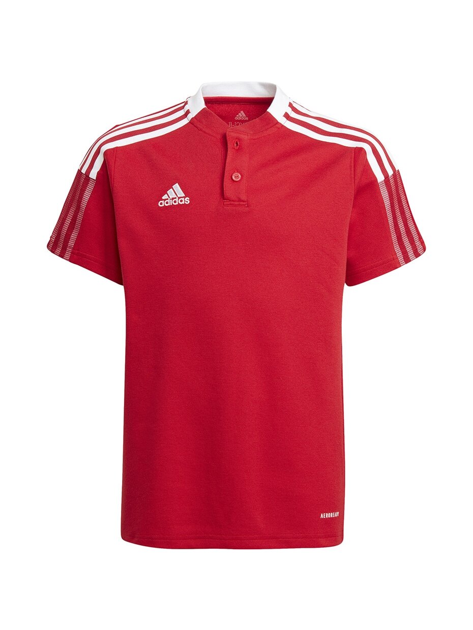 Adidas Tiro 21 Polo vaikiški marškinėliai raudoni GM7346 Adidas Tiro 21 Polo vaikiški marškinėliai raudoni GM7346