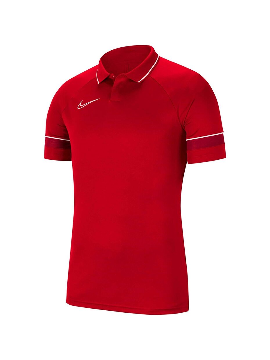 Nike Dri-FIT Academy 21 Polo SS vaikiški marškinėliai raudoni CW6106 657 Nike Dri-FIT Academy 21 Polo SS vaikiški marškinėliai raudoni CW6106 657