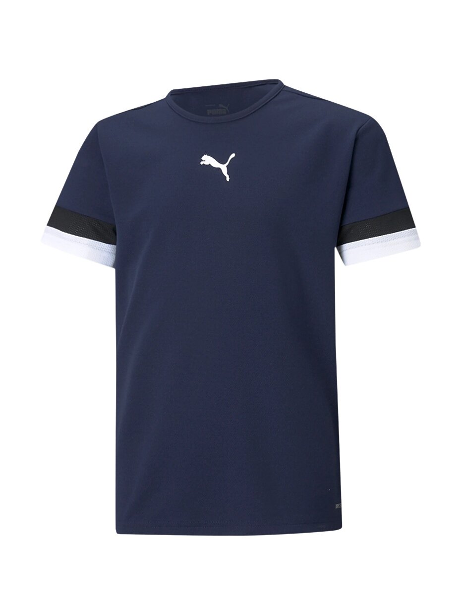 Puma teamRISE Jersey Jr vaikiški marškinėliai, tamsiai mėlyna 704938 06 Puma teamRISE Jersey Jr vaikiški marškinėliai, tamsiai mėlyna 704938 06