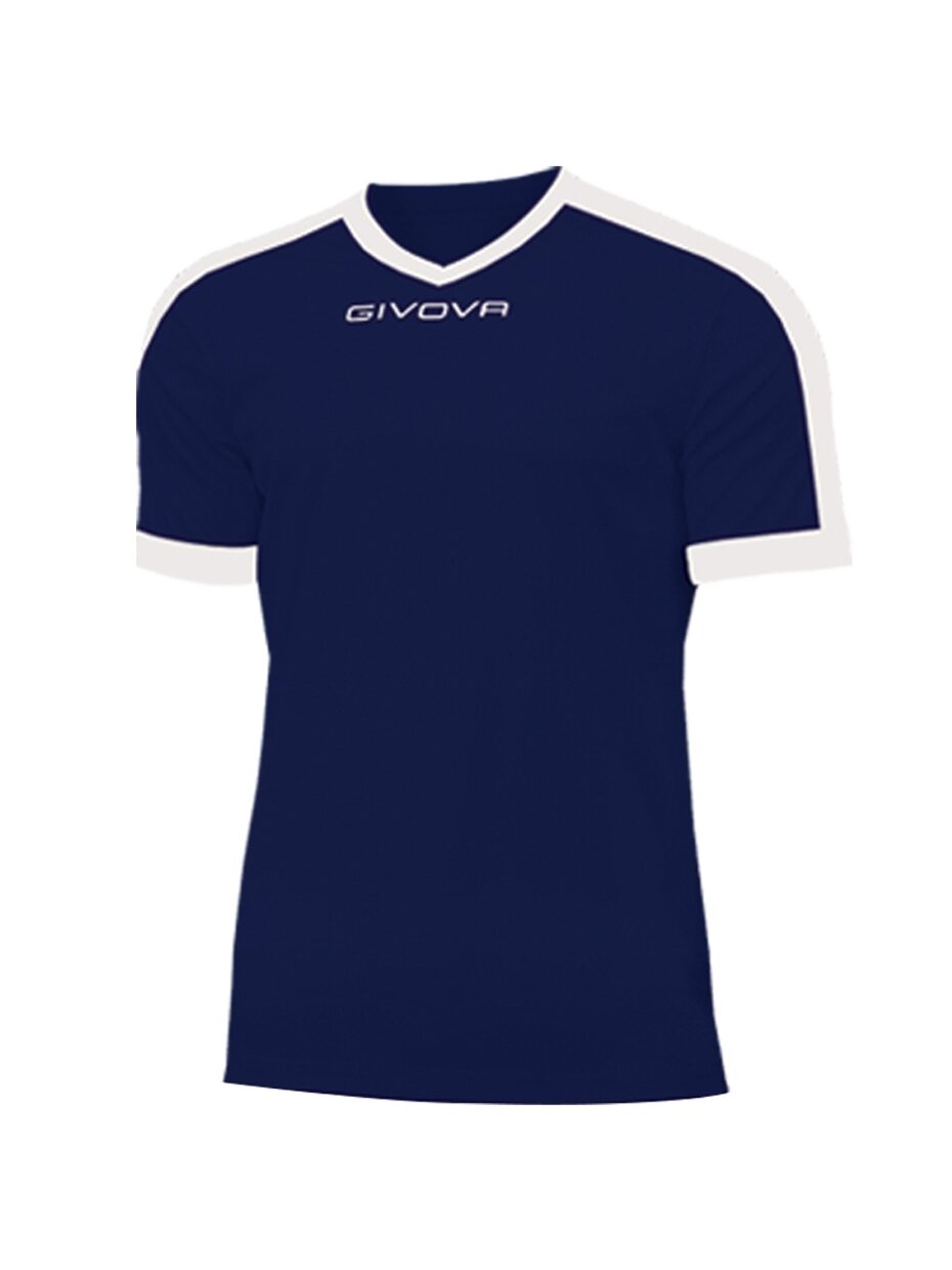 Givova Revolution Interlock marškinėliai tamsiai mėlyni ir balti MAC04 0403 1 Givova Revolution Interlock marškinėliai tamsiai mėlyni ir balti MAC04 0403 1