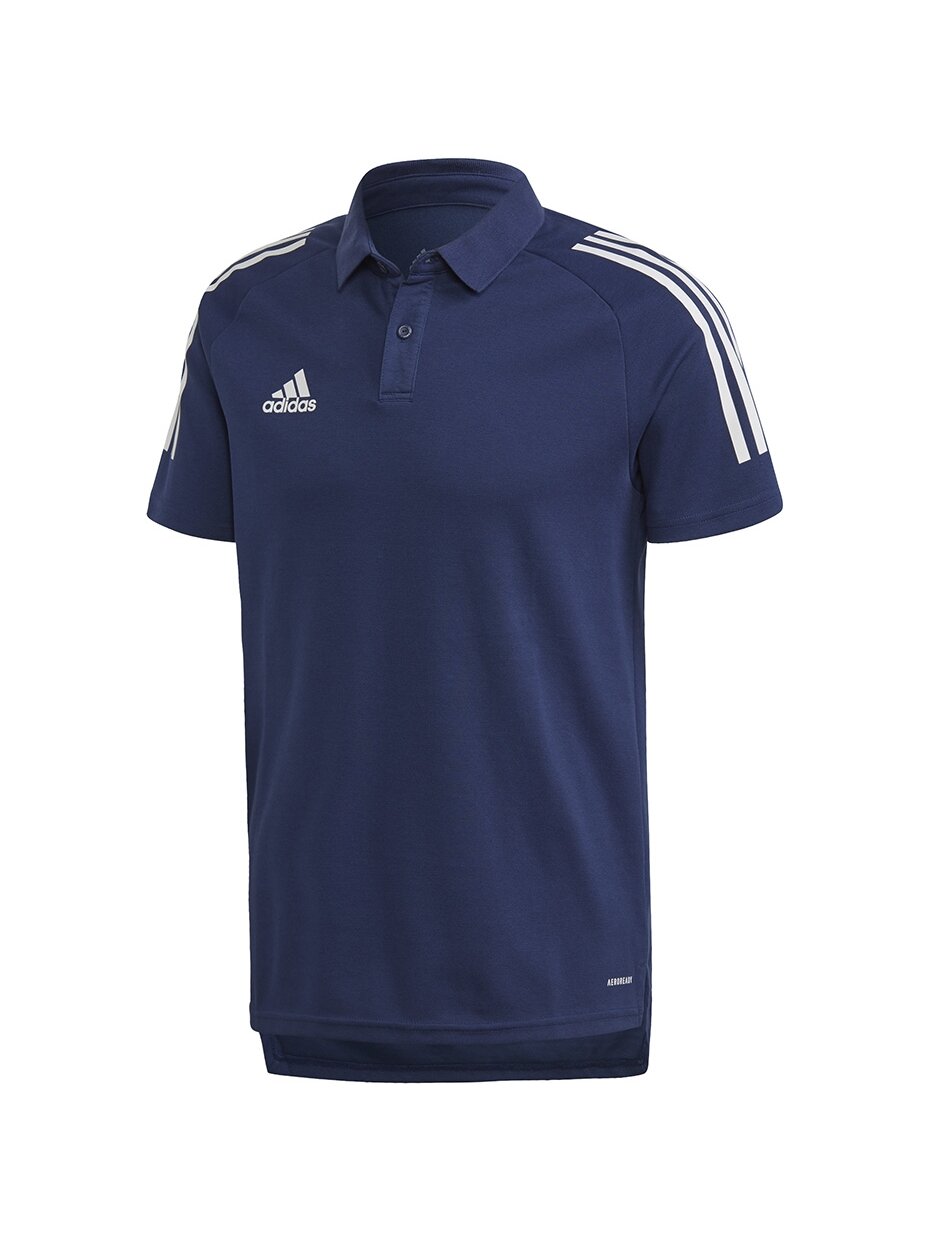 Adidas Condivo 20 Polo vyriški marškinėliai, tamsiai mėlynos ir baltos spalvos ED9245