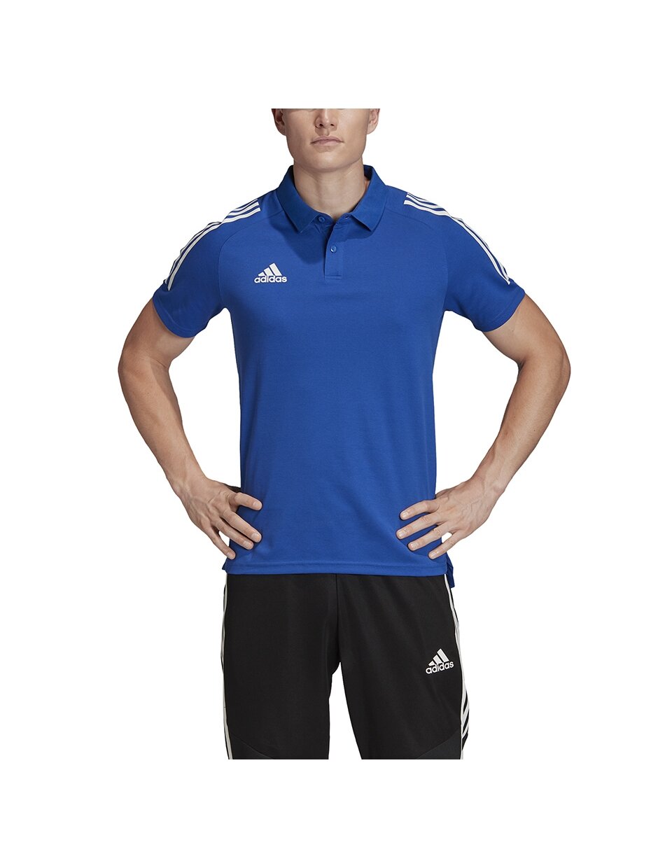 Adidas Condivo 20 Polo vyriški marškinėliai mėlynos ir baltos spalvos ED9237 5