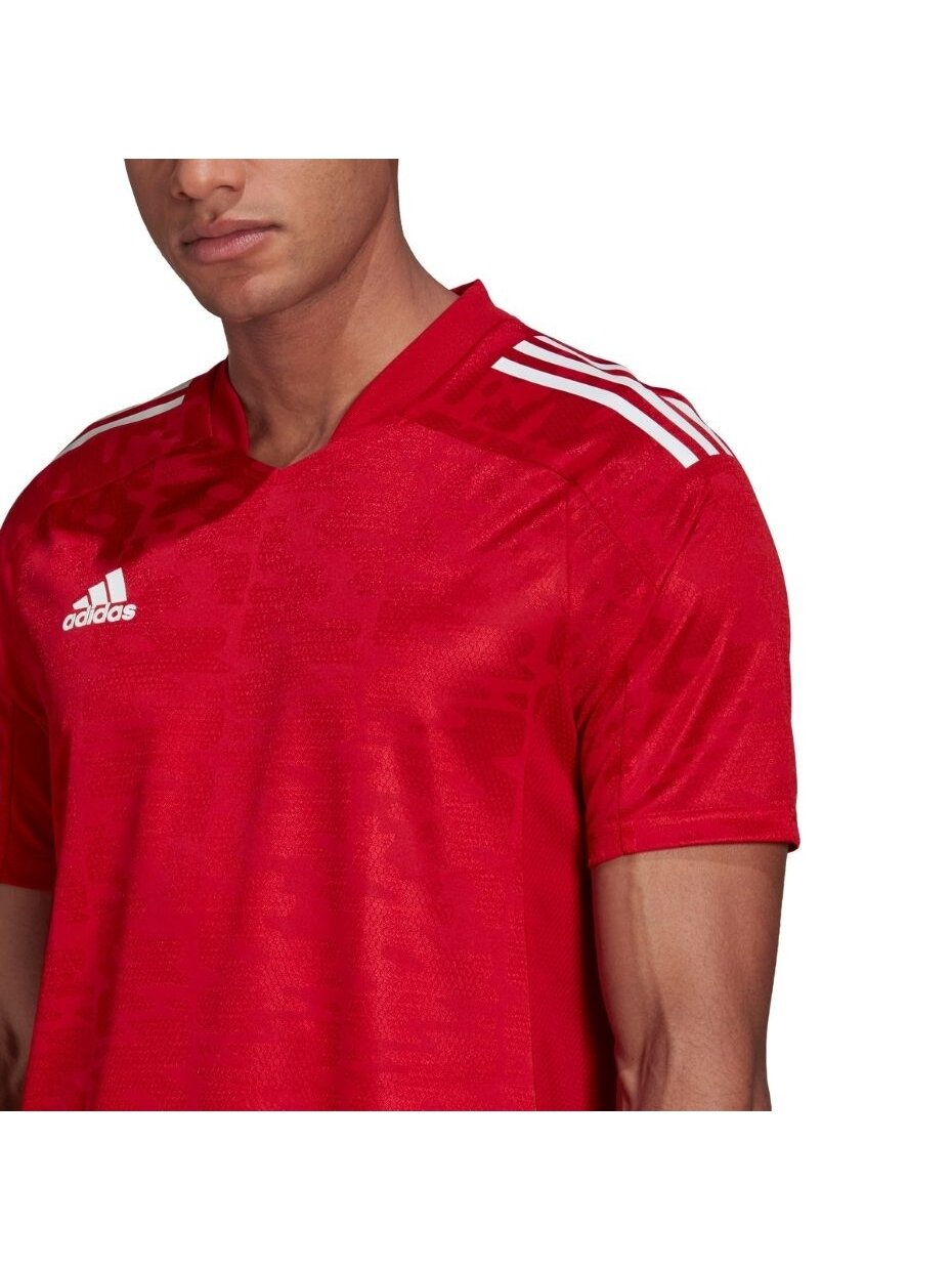 Vyriški marškinėliai adidas Condivo 21 JSY raudoni GJ6802 Vyriški marškinėliai adidas Condivo 21 JSY raudoni GJ6802