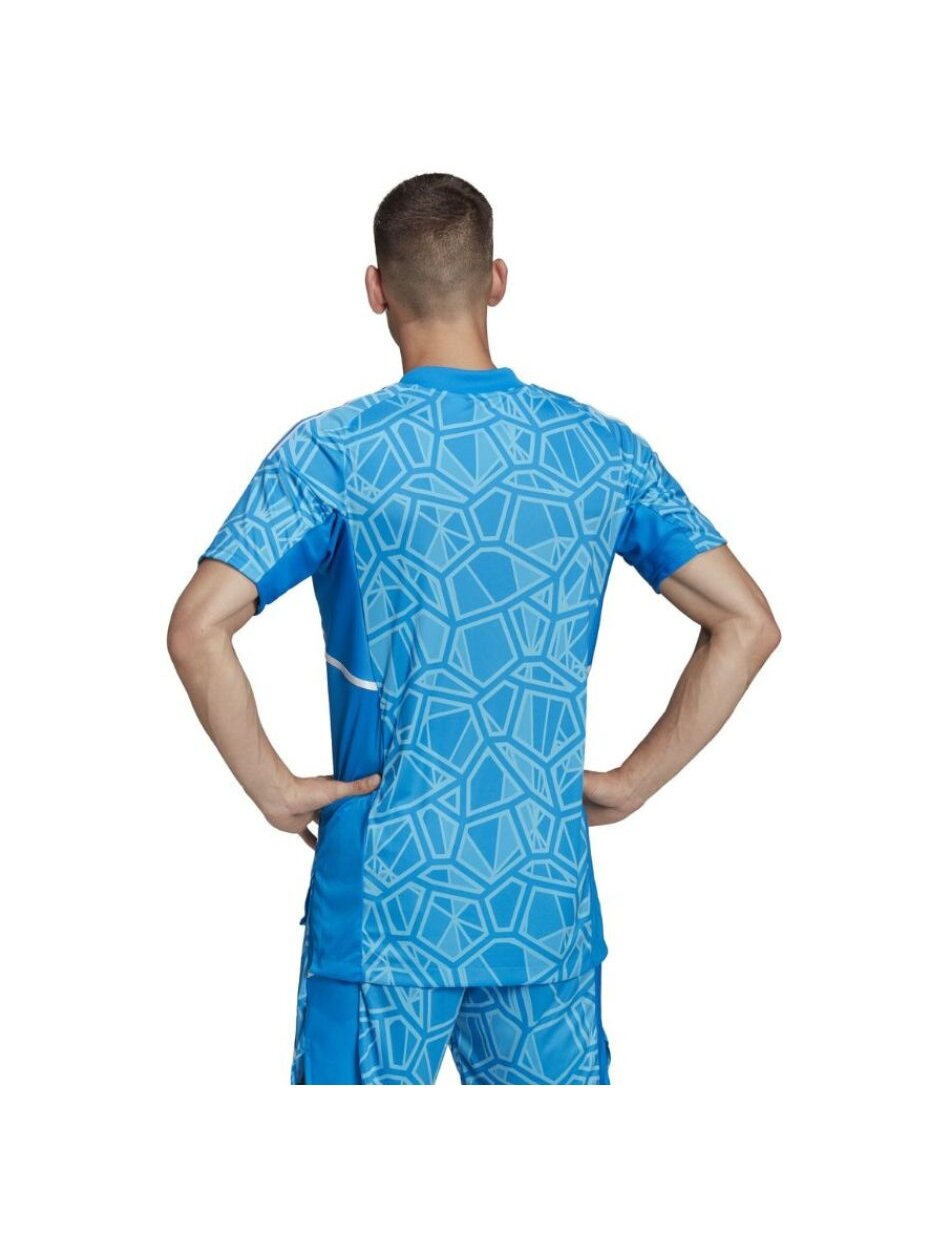 „Adidas Condivo 22“ vartininko marškinėliai trumpomis rankovėmis vyriški marškinėliai, mėlyni HB1623 3 „Adidas Condivo 22“ vartininko marškinėliai trumpomis rankovėmis vyriški marškinėliai, mėlyni HB1623 3