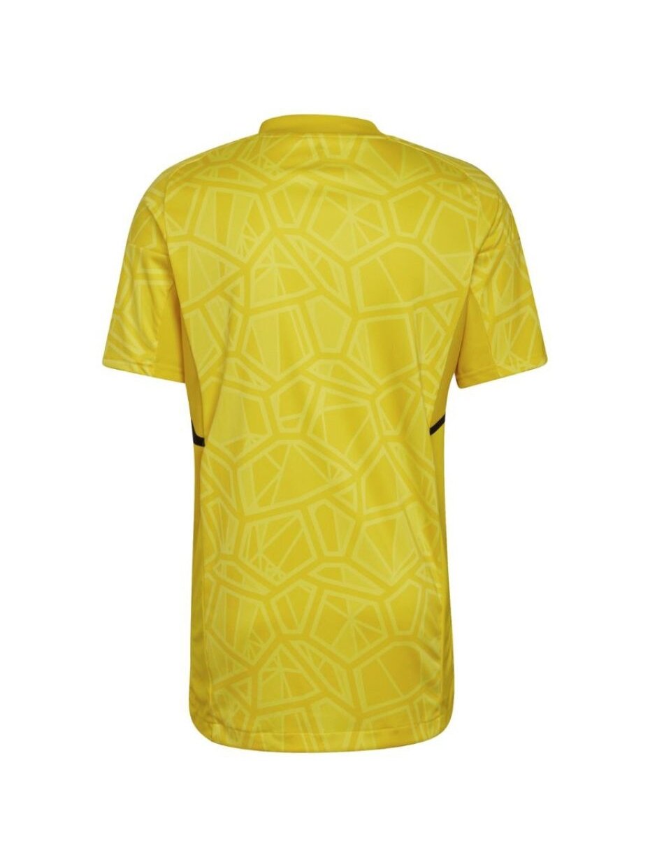Adidas Condivo 22 Vartininko megztinis trumpomis rankovėmis vyriški marškinėliai, geltoni HF0138 1 Adidas Condivo 22 Vartininko megztinis trumpomis rankovėmis vyriški marškinėliai, geltoni HF0138 1
