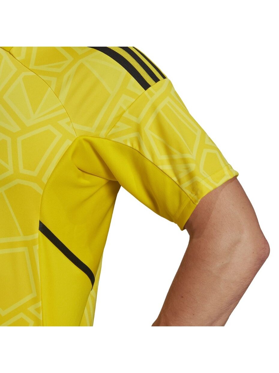 Adidas Condivo 22 Vartininko megztinis trumpomis rankovėmis vyriški marškinėliai, geltoni HF0138 5 Adidas Condivo 22 Vartininko megztinis trumpomis rankovėmis vyriški marškinėliai, geltoni HF0138 5