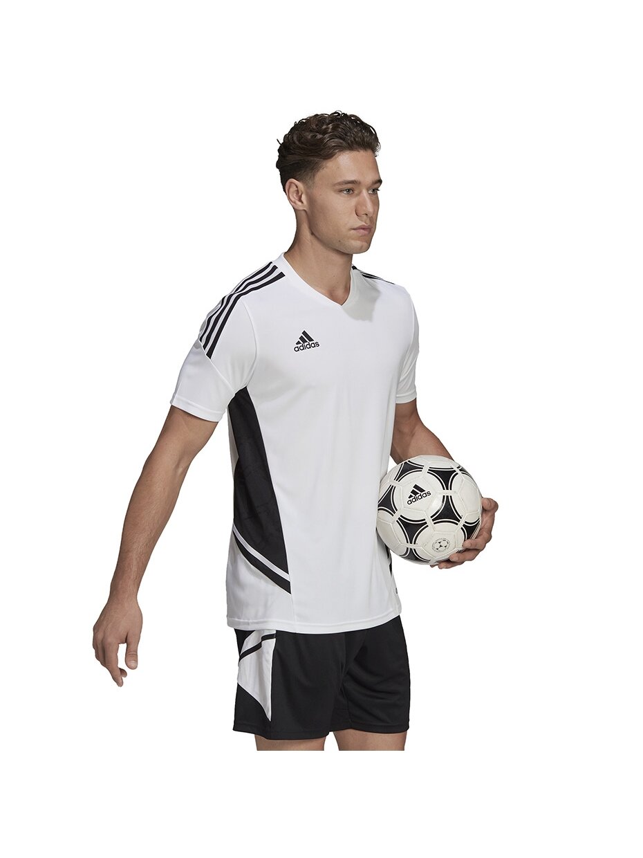 Vyriški marškinėliai Adidas Condivo 22 Jersey V formos iškirptė balta ir juoda HA6290 4 Vyriški marškinėliai Adidas Condivo 22 Jersey V formos iškirptė balta ir juoda HA6290 4