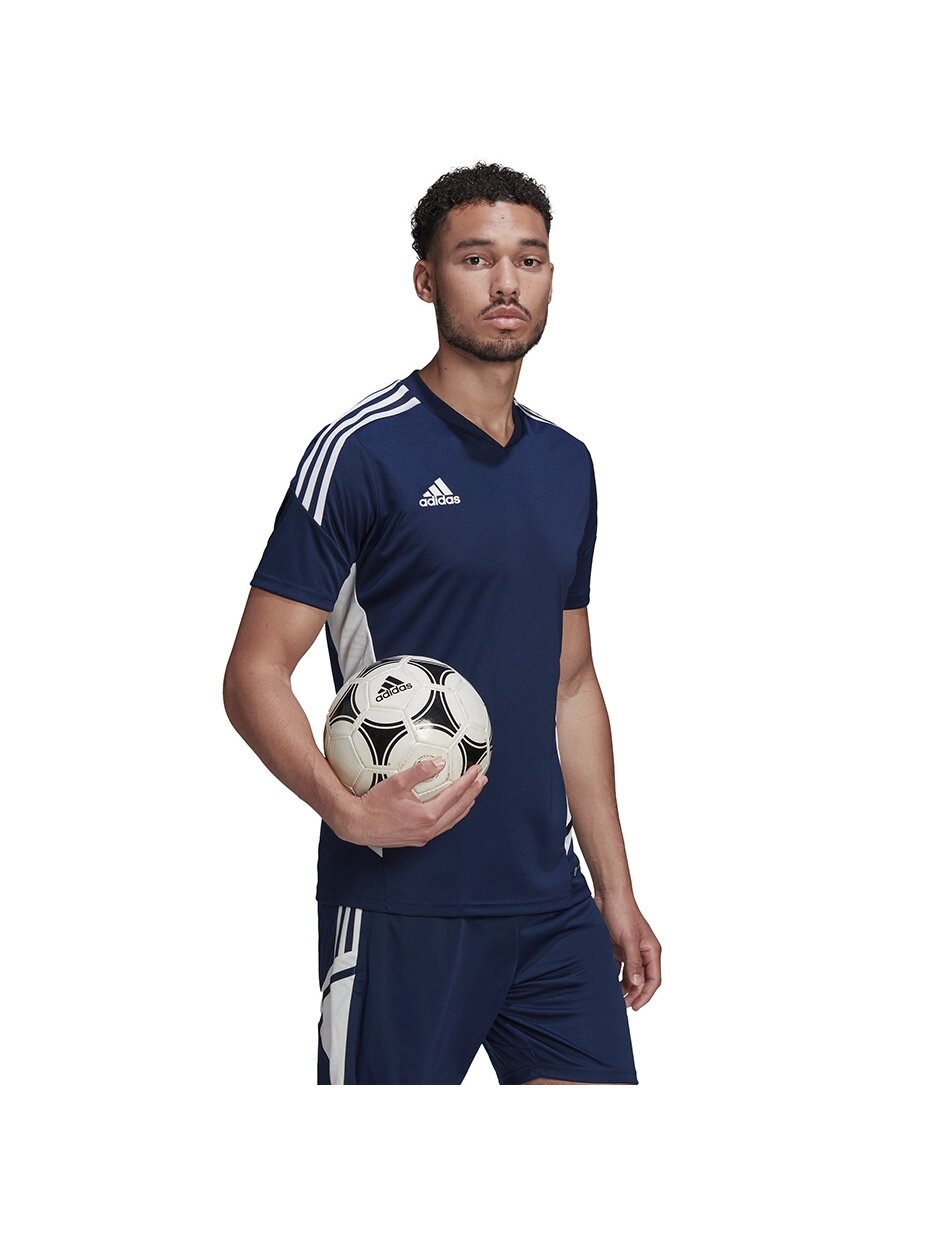 Vyriški marškinėliai Adidas Condivo 22 Jersey V formos iškirptė tamsiai mėlyna ir balta HA6291 2 Vyriški marškinėliai Adidas Condivo 22 Jersey V formos iškirptė tamsiai mėlyna ir balta HA6291 2