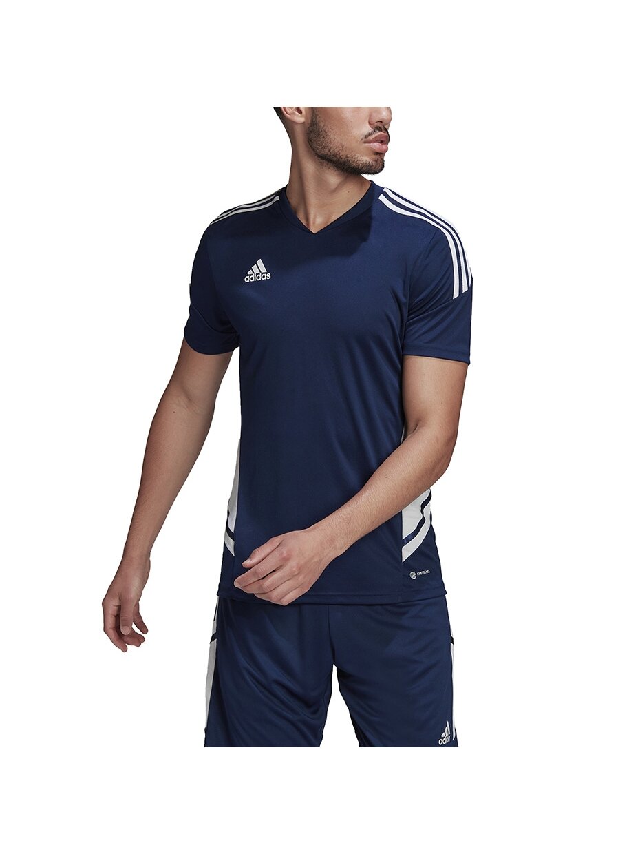Vyriški marškinėliai Adidas Condivo 22 Jersey V formos iškirptė tamsiai mėlyna ir balta HA6291 4