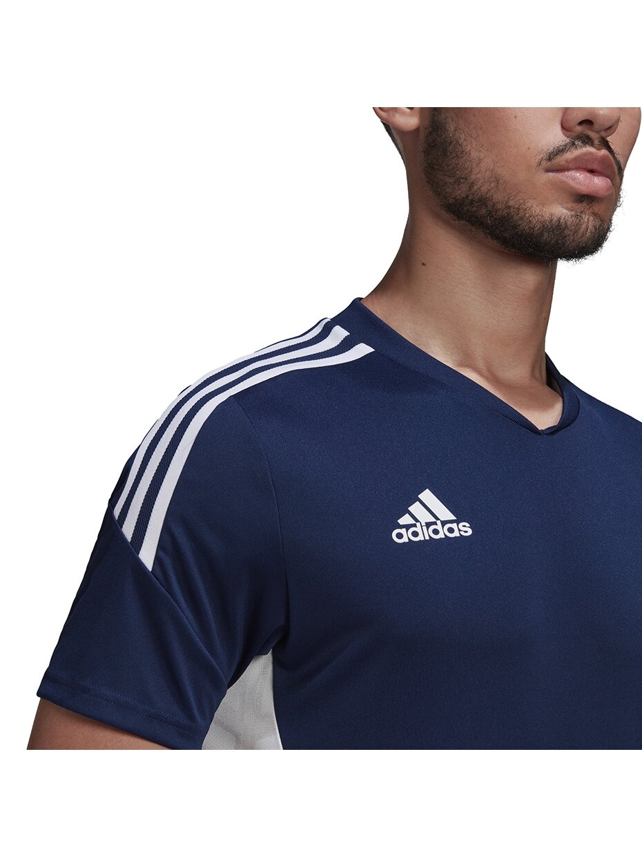 Vyriški marškinėliai Adidas Condivo 22 Jersey V formos iškirptė tamsiai mėlyna ir balta HA6291 6