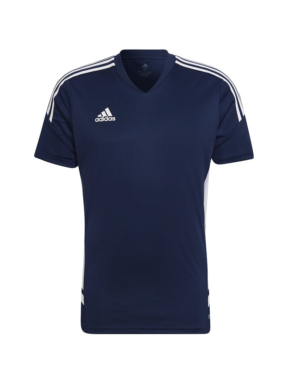 Vyriški marškinėliai Adidas Condivo 22 Jersey V formos iškirptė tamsiai mėlyna ir balta HA6291