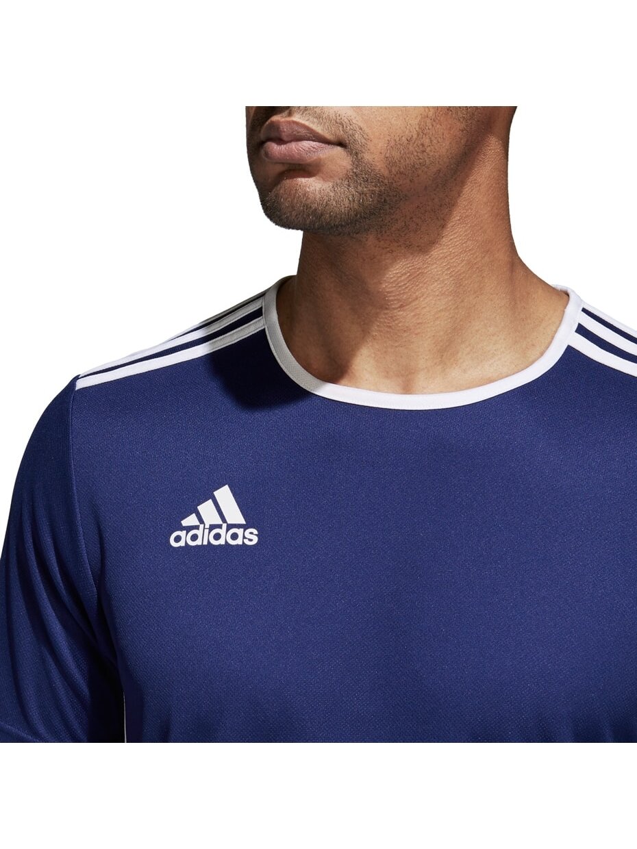 Adidas Entrada 18 Jersey vyriški futbolo marškinėliai tamsiai mėlyni CF1036 3 Adidas Entrada 18 Jersey vyriški futbolo marškinėliai tamsiai mėlyni CF1036 3