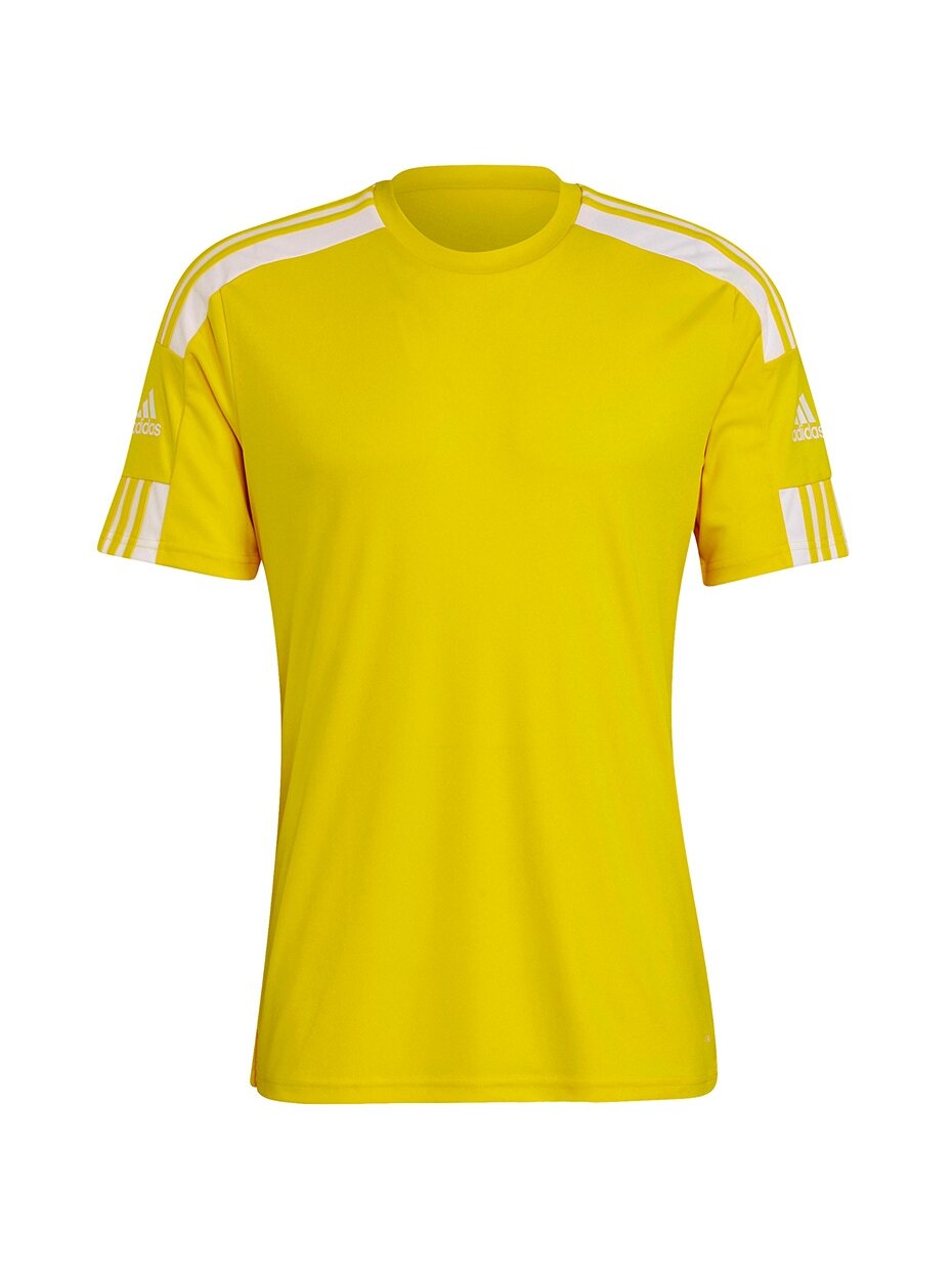 Vyriški marškinėliai Adidas Squadra 21 Jersey trumpomis rankovėmis geltoni GN5728 Vyriški marškinėliai Adidas Squadra 21 Jersey trumpomis rankovėmis geltoni GN5728