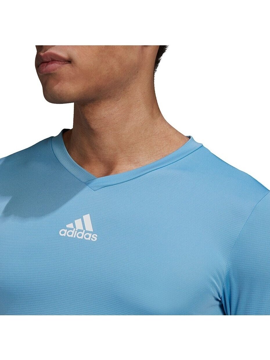Vyriškas adidas Team Base Tee šviesiai mėlynas GN7507 5