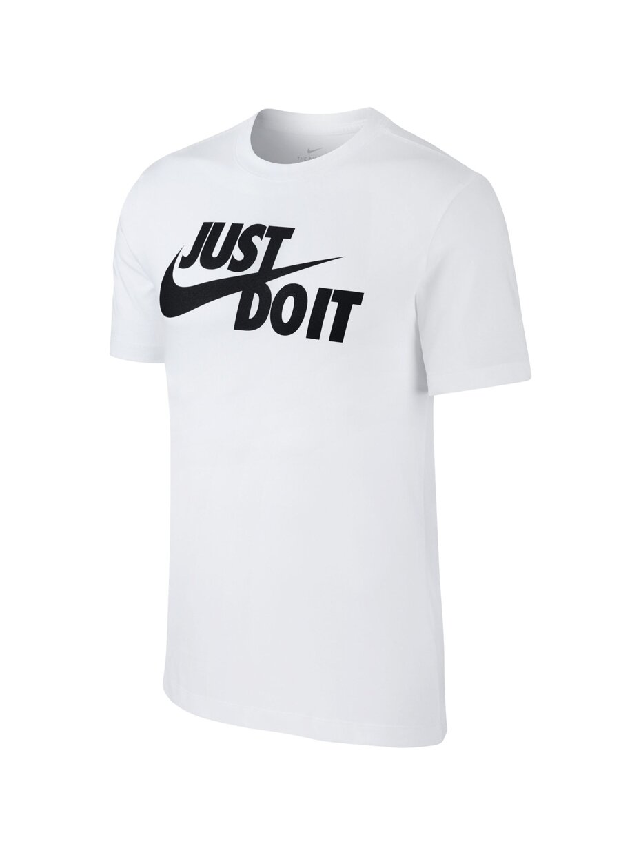 Nike Tee Just do It Swoosh vyriški marškinėliai balti AR5006 100 Nike Tee Just do It Swoosh vyriški marškinėliai balti AR5006 100