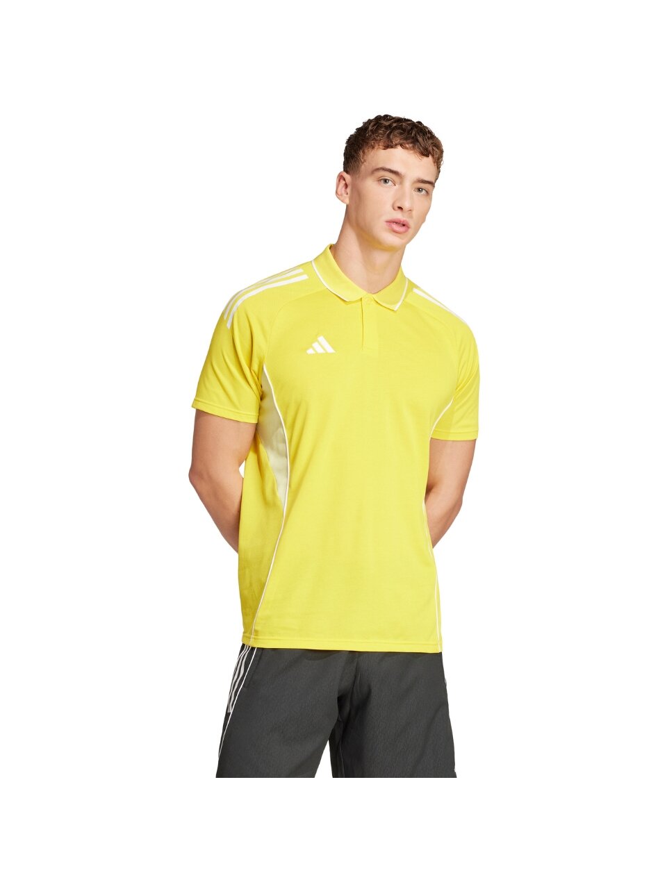 Adidas Tiro 25 Competition Polo vyrams geltona JY1896 Adidas Tiro 25 Competition Polo vyrams geltona JY1896