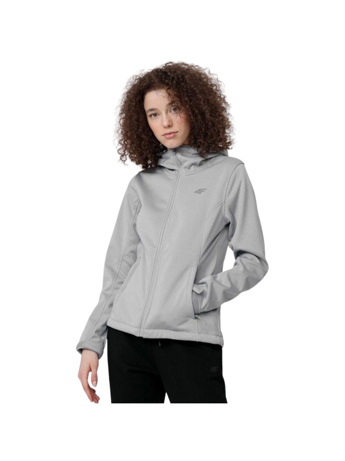 Moteriška 4F softshell striukė šalta šviesiai pilka melanžinė H4Z22 SFD350 27M Moteriška 4F softshell striukė šalta šviesiai pilka melanžinė H4Z22 SFD350 27M