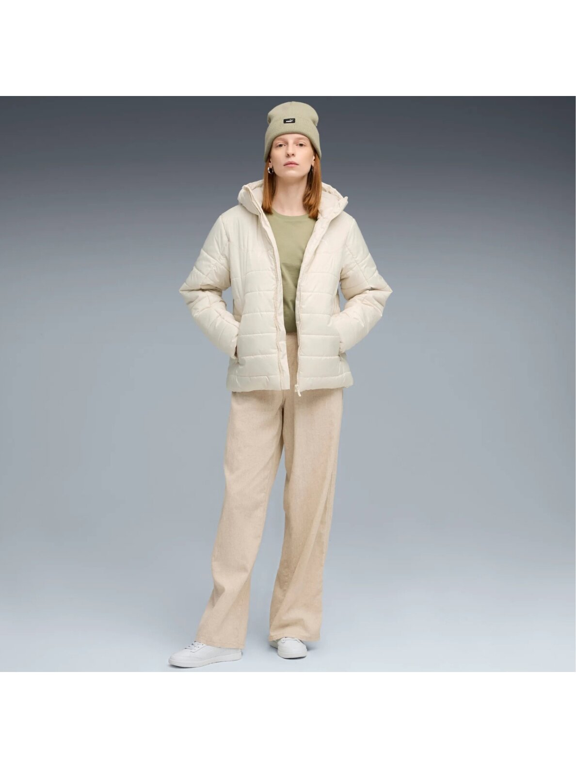 Puma ESS moteriška striukė su gobtuvu, paminkštinta ekru 685231 87 4