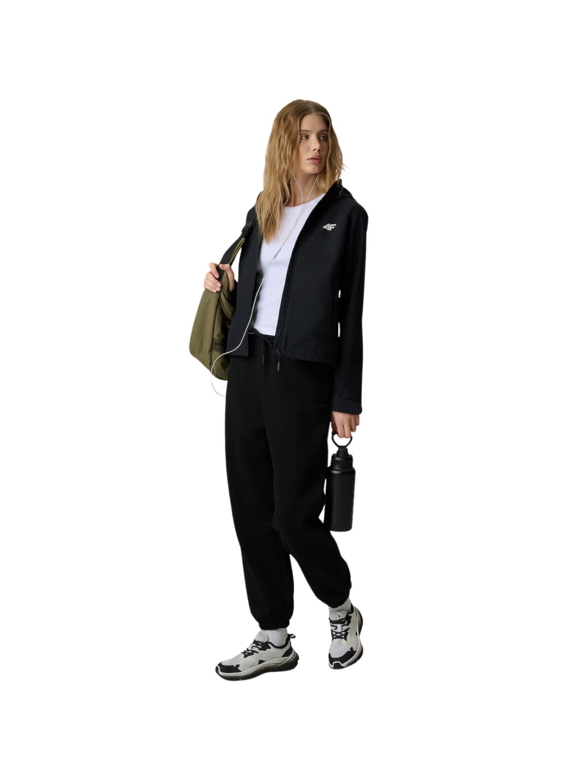Moteriška softshell striukė 4F F546 giliai juoda 4FWSS26TSOFF546 20S 9