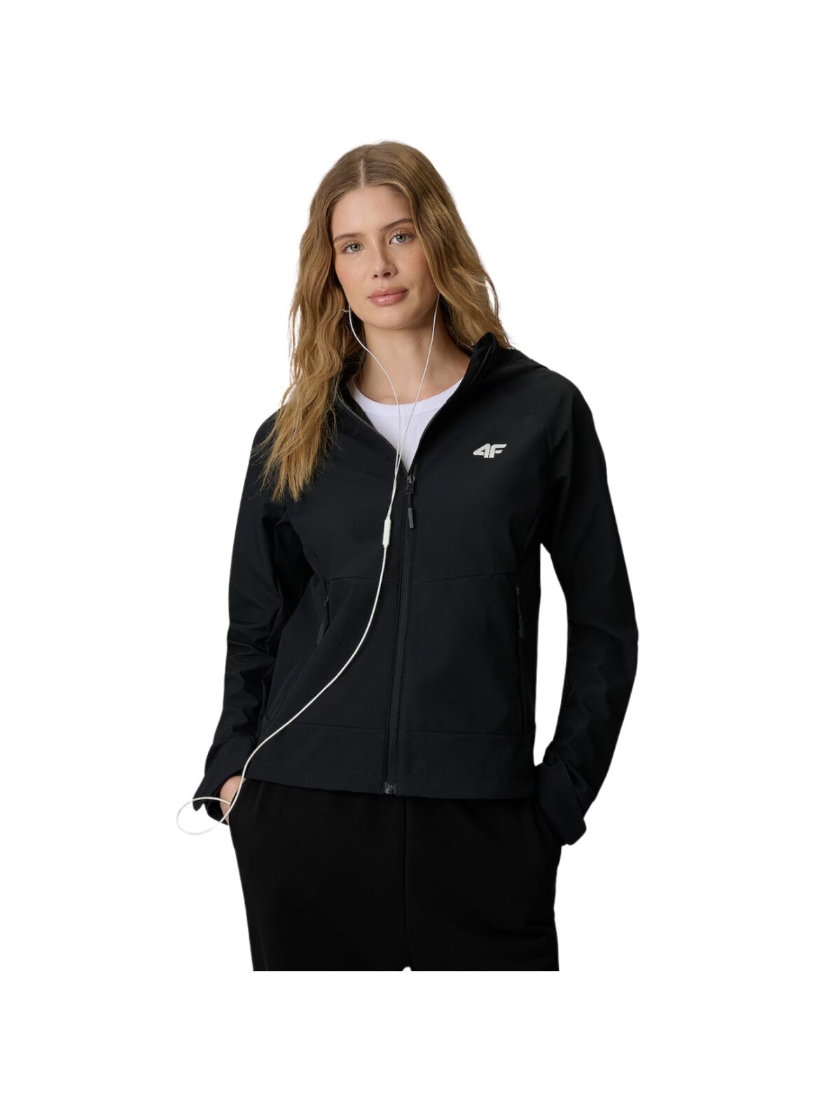 Moteriška softshell striukė 4F F546 giliai juoda 4FWSS26TSOFF546 20S