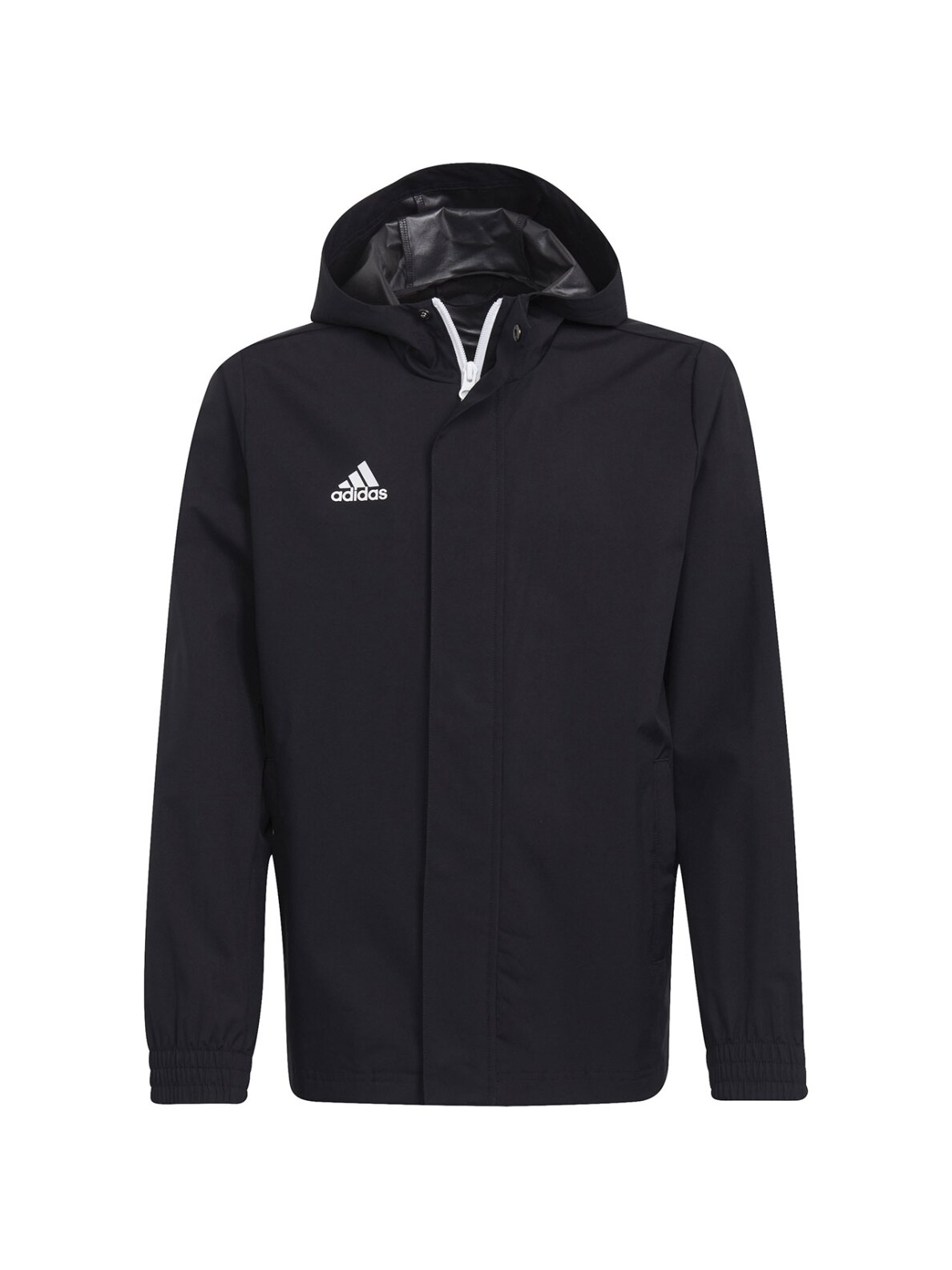 Adidas Entrada 22 All-Weather vaikiška striukė juoda IK4014 Adidas Entrada 22 All-Weather vaikiška striukė juoda IK4014