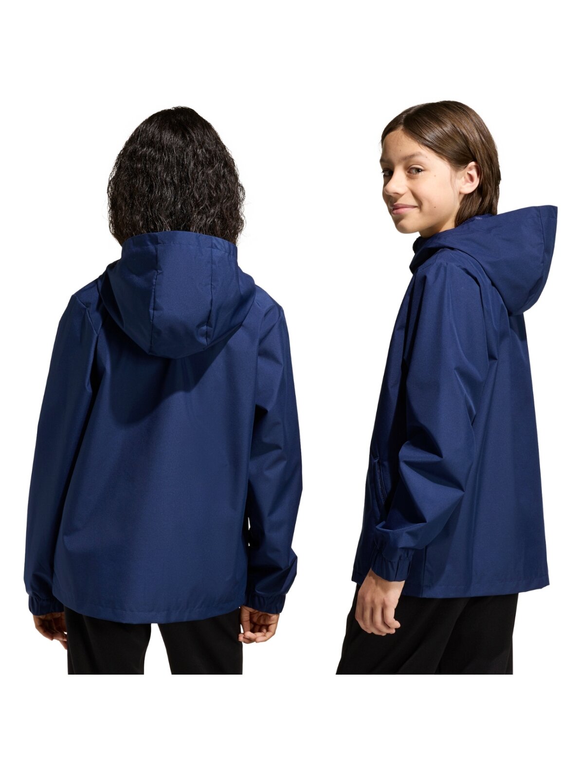 Adidas Entrada 26 All Weather vaikiškas striukė tamsiai mėlyna JZ9103 2 Adidas Entrada 26 All Weather vaikiškas striukė tamsiai mėlyna JZ9103 2
