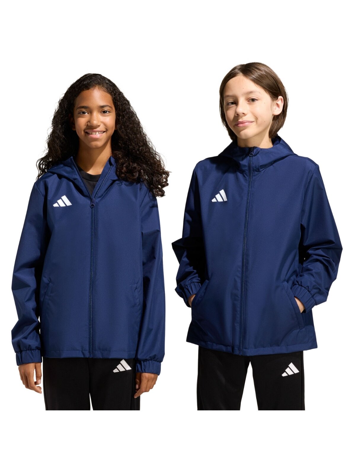Adidas Entrada 26 All Weather vaikiškas striukė tamsiai mėlyna JZ9103