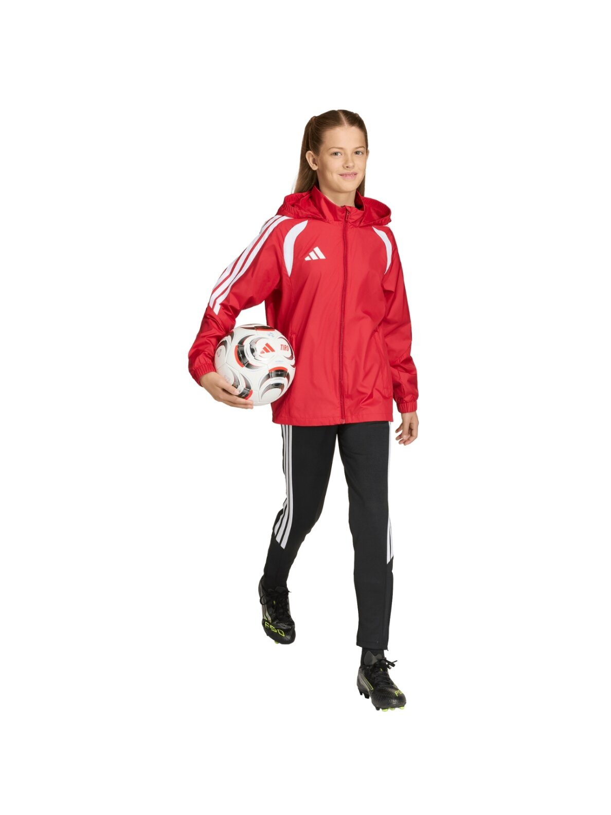 Adidas Tiro 26 League Windbreaker vaikų striukė raudona JY9724 7