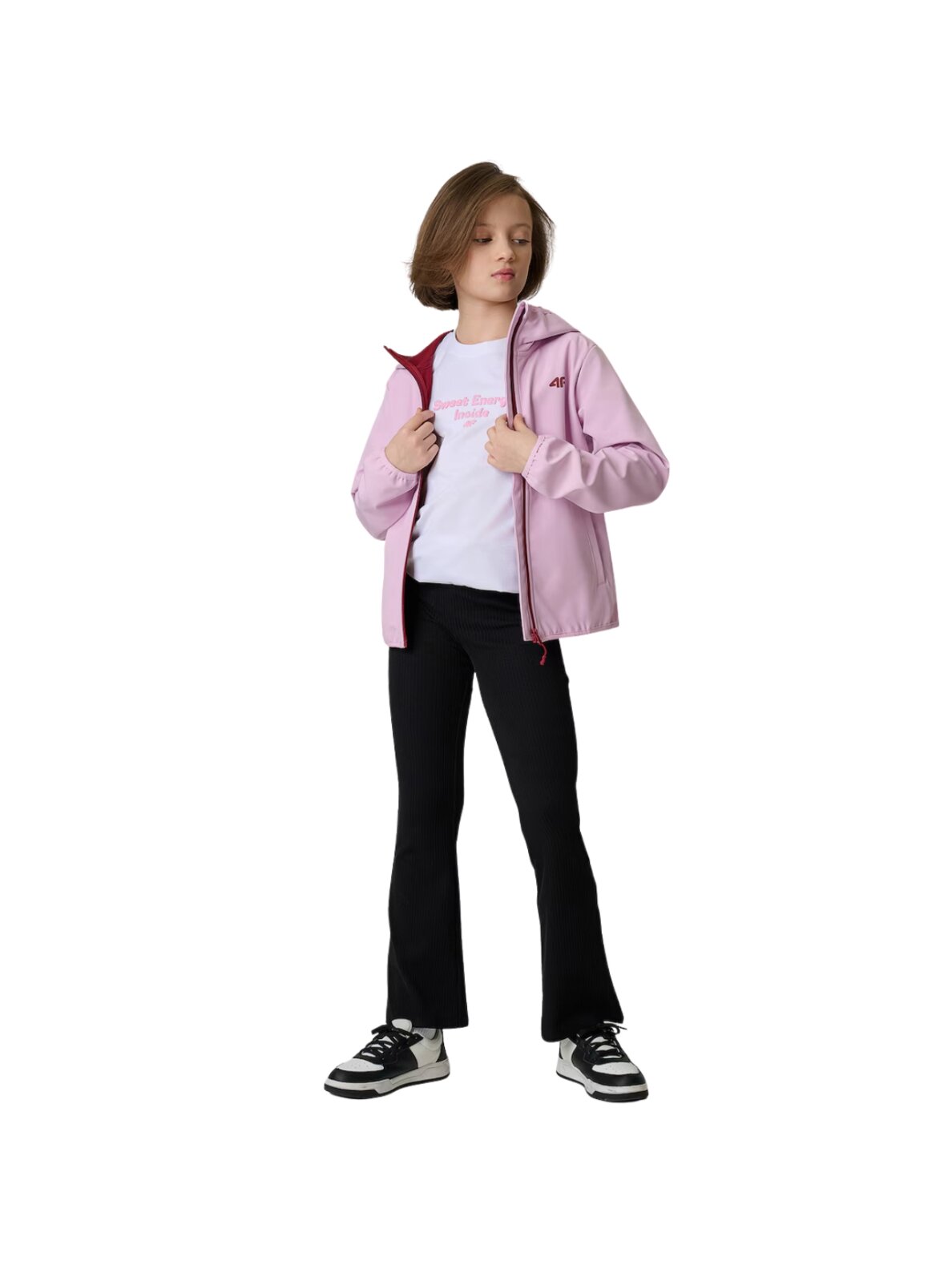 4F softshell striukė mergaitėms F478 šviesiai violetinė 4FJWSS26TSOFF478 52S 6