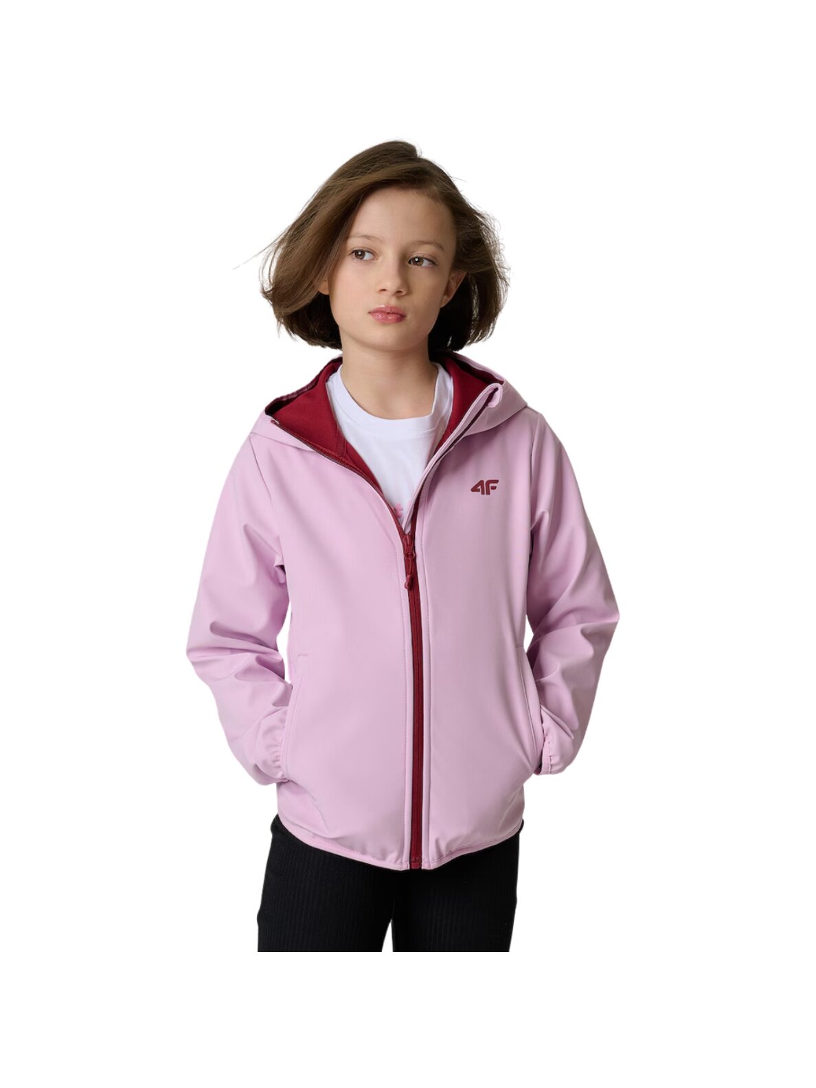 4F softshell striukė mergaitėms F478 šviesiai violetinė 4FJWSS26TSOFF478 52S