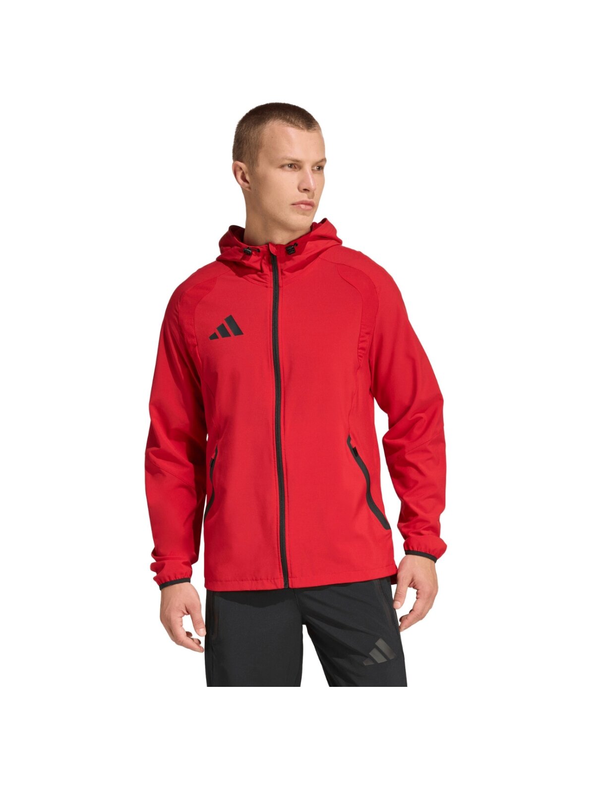 adidas Tiro 26 Travel Windbreaker striukė vyrams raudona KD3337 adidas Tiro 26 Travel Windbreaker striukė vyrams raudona KD3337