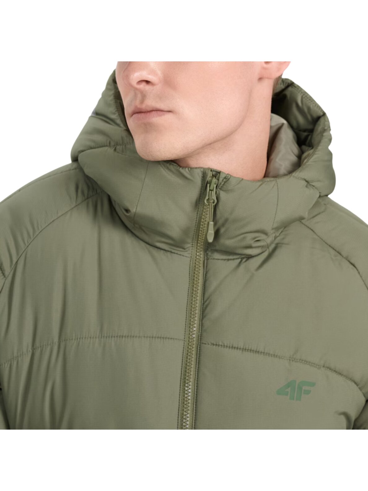 4F vyriška stėgta striukė khaki M0708 43S 3