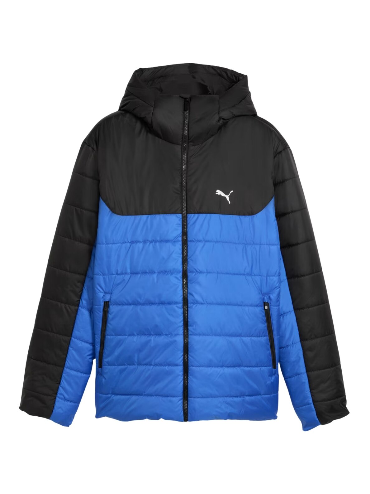 Puma ESS Hooded Padded vyriška striukė mėlyna-juoda 685211 13 Puma ESS Hooded Padded vyriška striukė mėlyna-juoda 685211 13