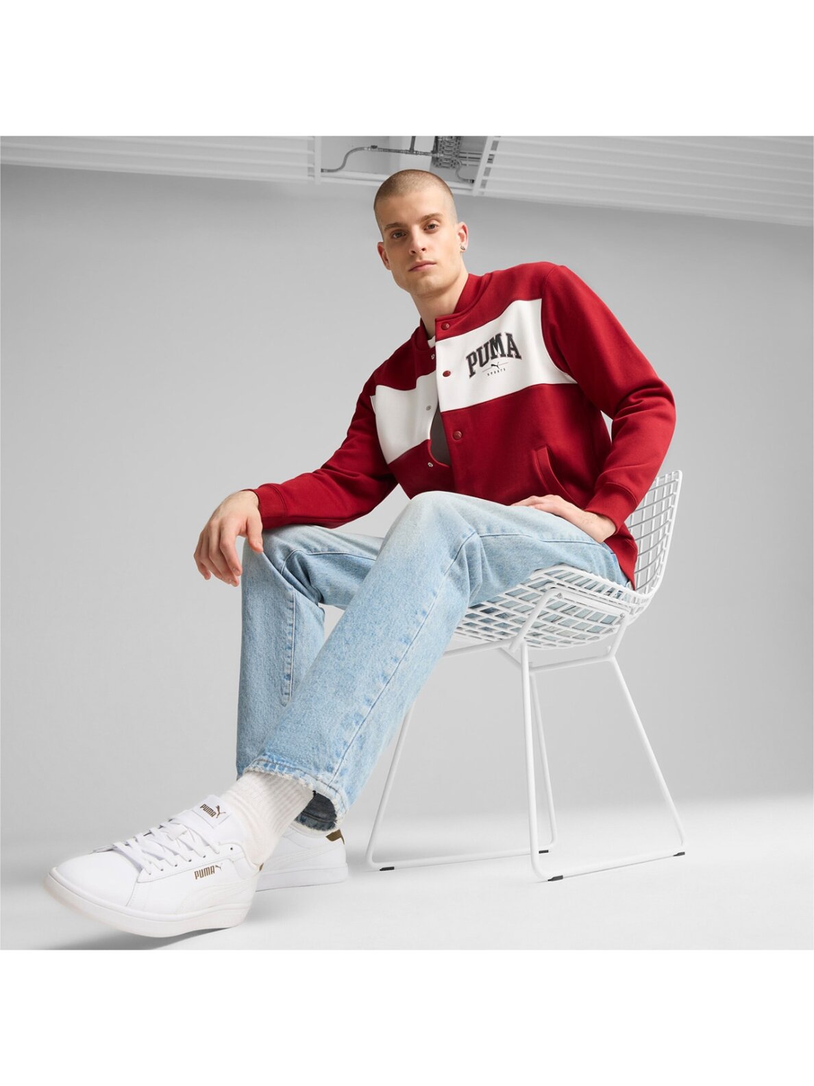 Puma Squad Bomber vyriška striukė raudona 681798 13 2