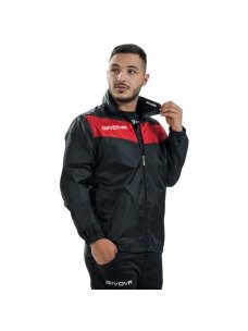 Givova Rain Scudo striukė juoda ir raudona RJ005 1012