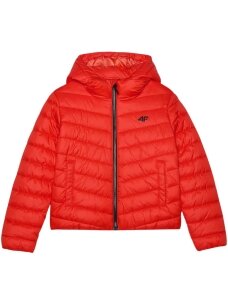 4F Pūkuota striukė vaikams M460 oranžinė 4FJWAW24TDJAM460 70S
