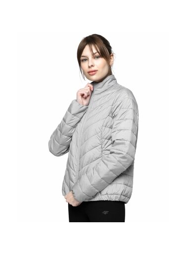 Moteriška striukė 4F šalta šviesiai pilka melanžinė H4L21 KUDP003 27M