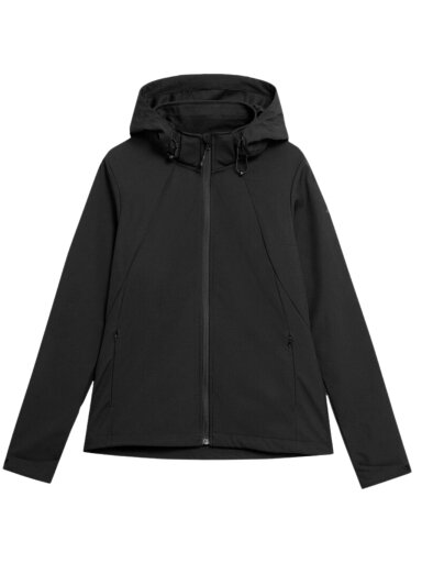 Moteriška 4F softshell striukė giliai juoda H4Z22 SFD001 20S