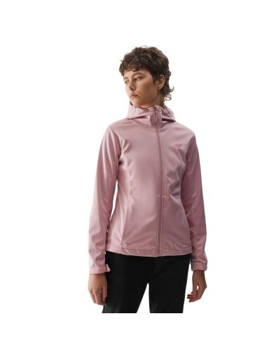 Moteriška softshell striukė 4F F215 šviesiai rožinė 4FWSS24TSOFF215 56S