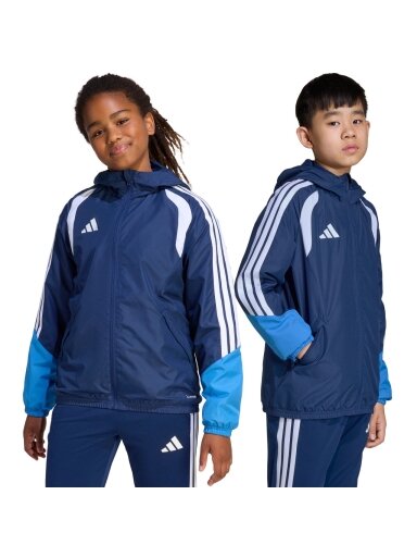 Adidas Tiro 26 Competition All Weather vaikiška striukė, mėlyna JL7300