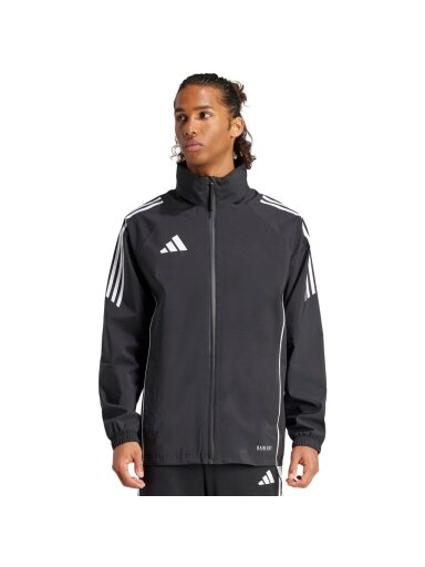 Adidas Tiro 24 Rain vyriška striukė juodai balta IJ7390