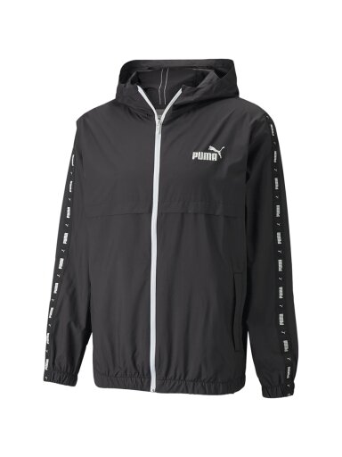 Puma ESS+TAPE Windbreaker vyriška striukė juoda 847477 01