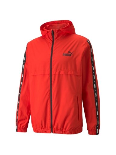 Puma ESS+TAPE Windbreaker vyriška striukė raudona 847477 11