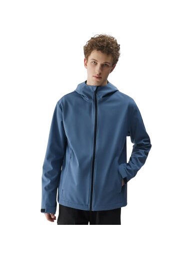 4F vyriška softshell striukė M324 denim 4FWSS25TSOFM324 32S