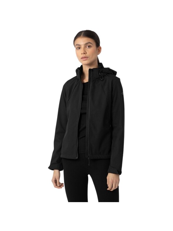 Moteriška 4F softshell striukė giliai juoda H4Z22 SFD001 20S 4